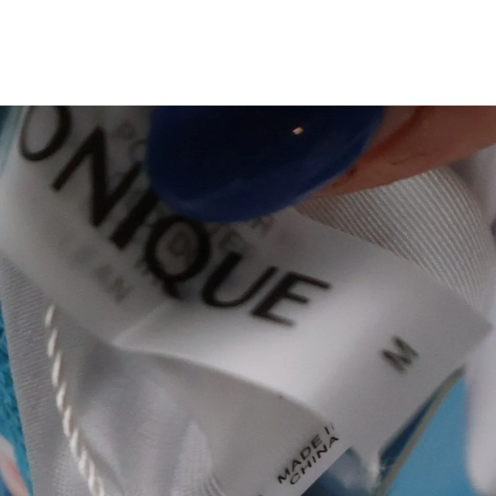 Yonique Tankini Top Halter Floral Blue Tropical Medium NWT
